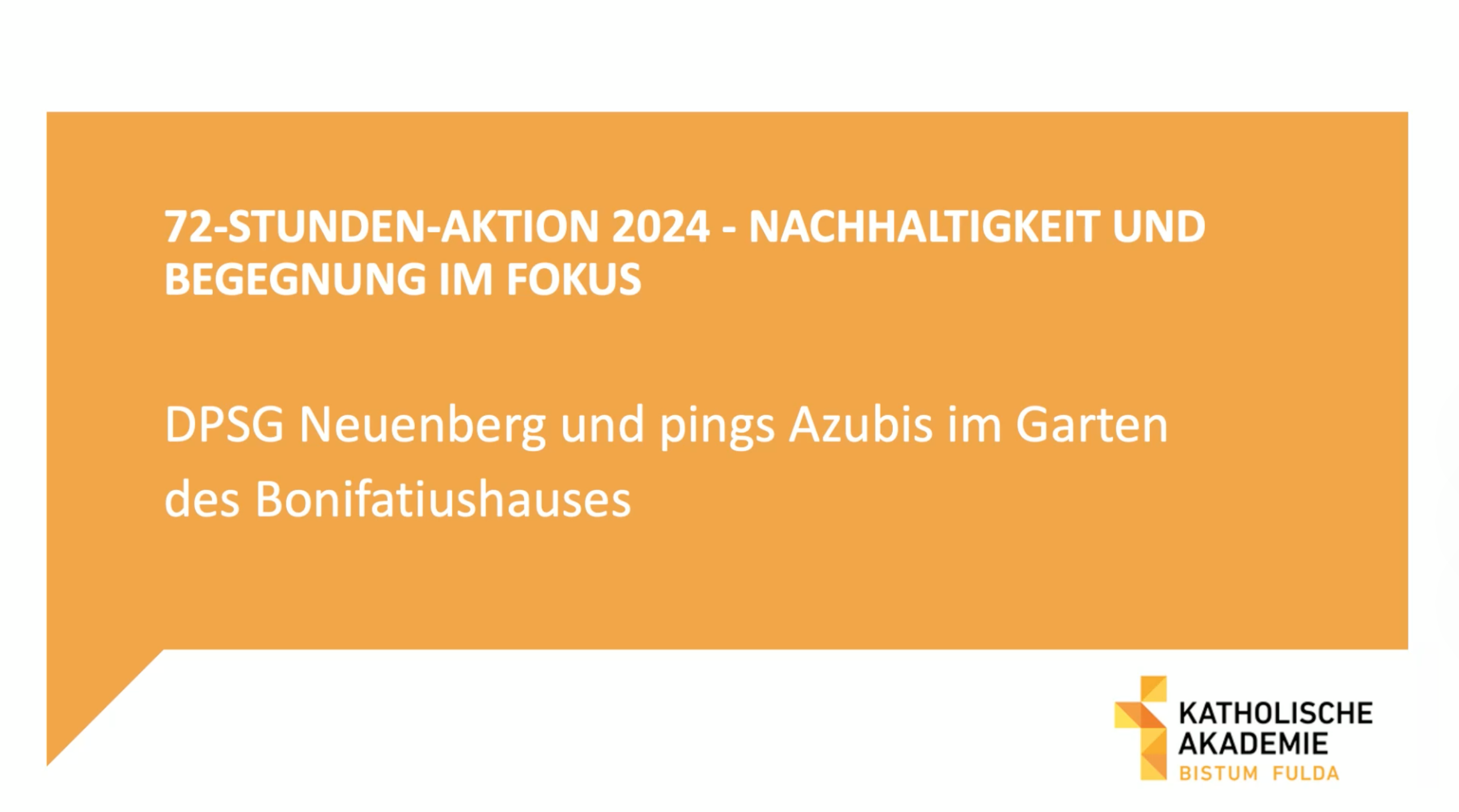 72-Stunden-Aktion der DPSG Neuenberg und von pings Azubis im Garten des Bonifatiushauses